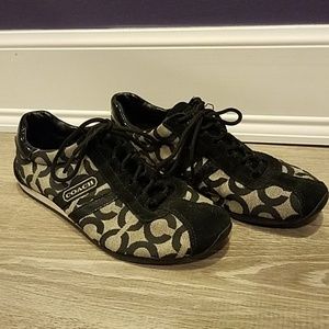 Black & Grey Coach Sneakers - Size 7.5